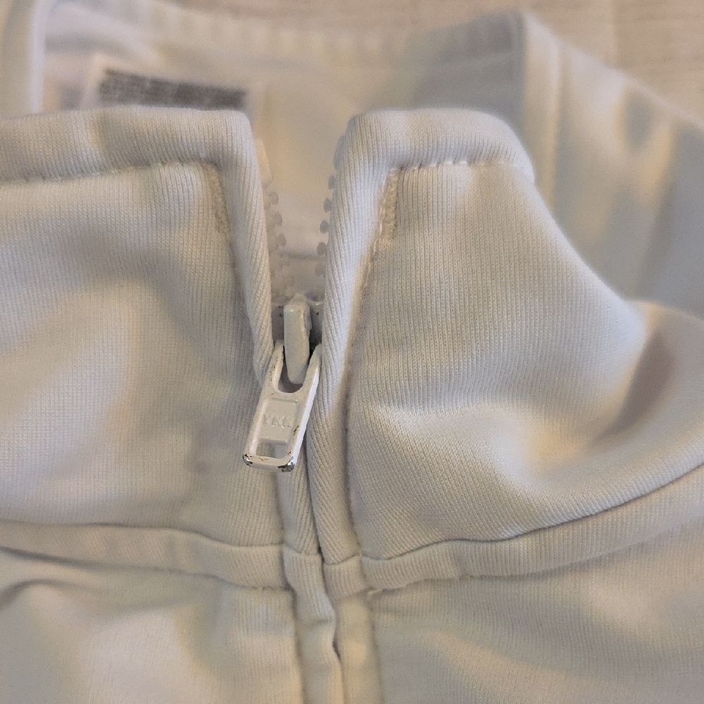 Adidas Kids White Jacket with Black Stripes - Picture 3 of 7